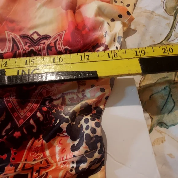 One World Elegant Multicolor Maxi Dress Large Crocheting Fairy Style Pullover - Picture 5 of 10